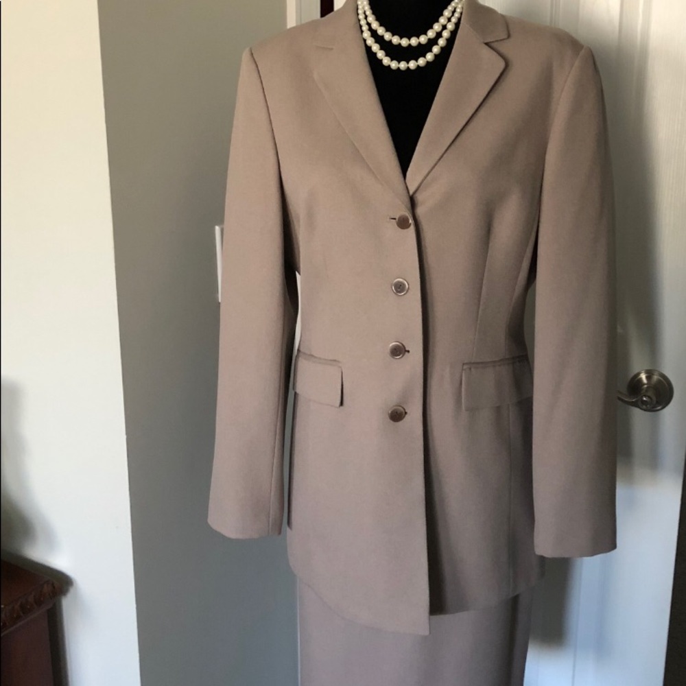 Tan business suit in size 12
